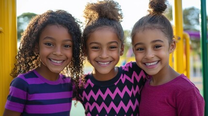 The Joyful Girls at Playground