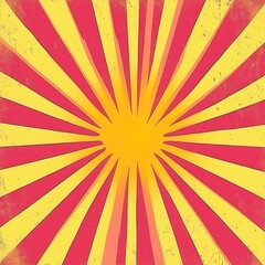 Fototapeta premium retro sunburst orange retro pink lines background
