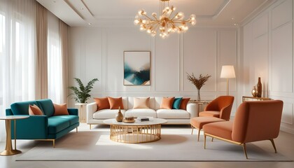 Photo interior modern design room 3d illustration