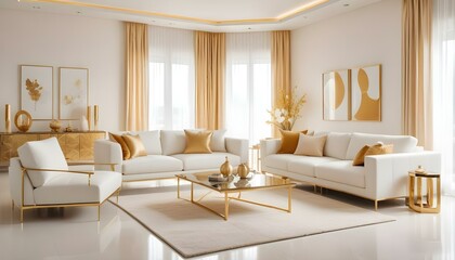 Fototapeta premium Photo interior modern design room 3d illustration