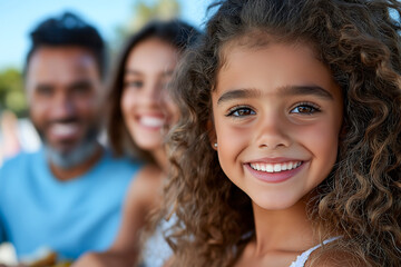 Fototapeta premium A Joyful Family Reunion with Smiling Faces in Sun