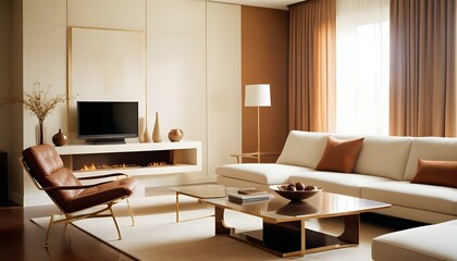 Fototapeta premium Photo interior modern design room 3d illustration