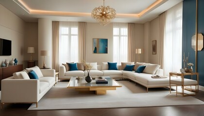 Photo interior modern design room 3d illustration