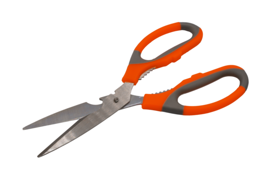 red stainless scissors in png format