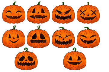 halloween pumpkin illustration 
