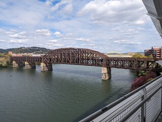 Train bridge over Allegheny River in Pittsburgh PA