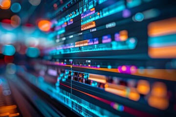 Video editing software interface showing timeline editing process