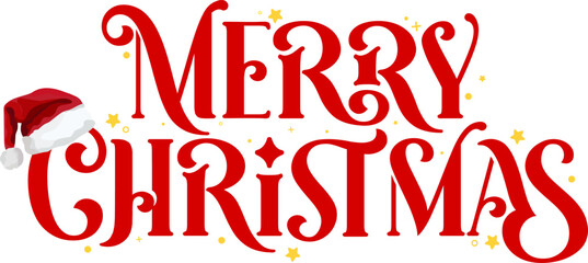 Merry Christmas text for your design materials