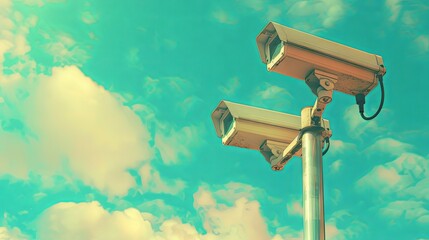 Security cameras for safety under clear skies