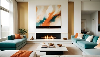 Photo interior modern design room 3d illustration