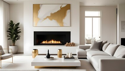 Photo interior modern design room 3d illustration