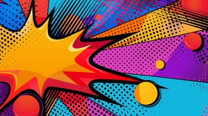 Colorful Pop Art Comic Book Background