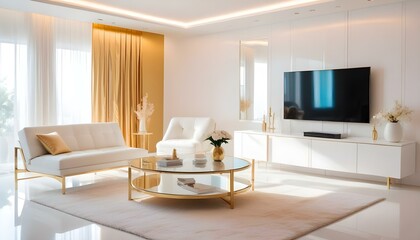 Fototapeta premium Photo interior modern design room 3d illustration