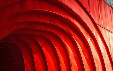 Red detail of architecture abstract background 