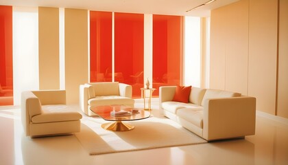 Photo interior modern design room 3d illustration