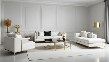 Photo interior modern design room 3d illustration