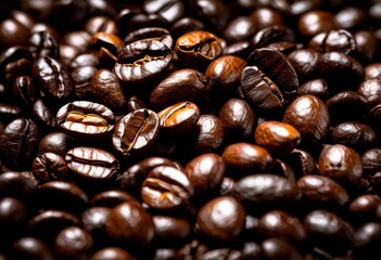 premium coffee beans displayed vibrant lively backgrounds showcasing rich colors textures, artisan, roast, aroma, blend, organic, dark, light, smooth, natural