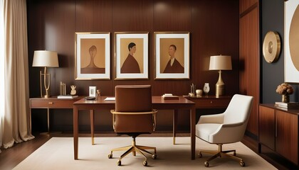 Fototapeta premium Photo interior modern design room 3d illustration