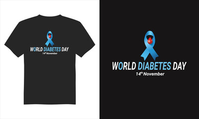 World Diabetes Day T-Shirt Design, typography t-shirt design, T-Shirt&nbsp;Design.