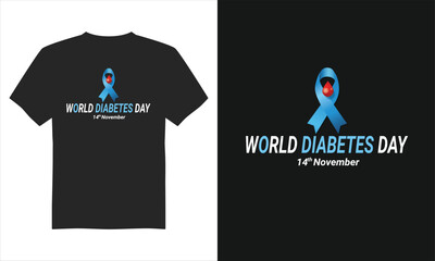 World Diabetes Day T-Shirt Design, typography t-shirt design, T-Shirt&nbsp;Design.