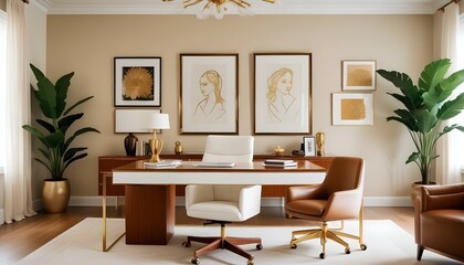 Photo interior modern design room 3d illustration