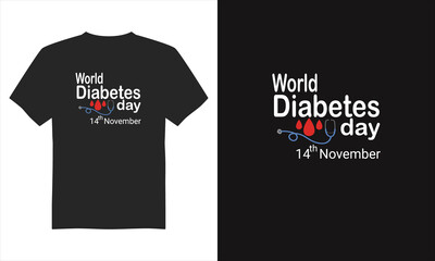 World Diabetes Day T-Shirt Design, typography t-shirt design, T-Shirt&nbsp;Design.