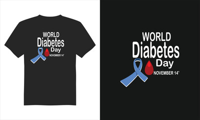 World Diabetes Day T-Shirt Design, typography t-shirt design, T-Shirt&nbsp;Design.