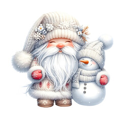 Christmas Gnome and Snowman