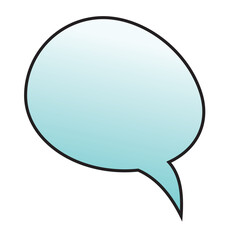 gradient speech balloon text box. isolated on  white  background. Vector Illustration. EPS 10