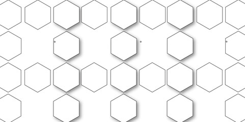 White hexagon 3D background texture. modern abstract polygonal pattern. 3d rendering illustration. 
Futuristic abstract banner. white and black lines 3d Hexagonal. honeycomb white Background.