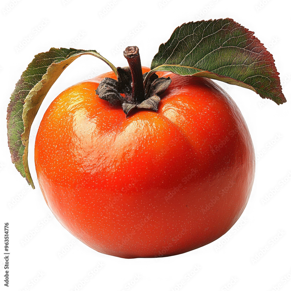 Wall mural persimmon isolated on a transparent background png file no background_1 png file