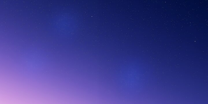 A night sky with a purple and blue gradient. copy space
