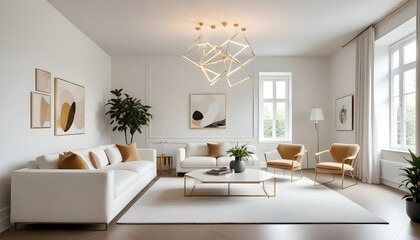 Photo interior modern design room 3d illustration