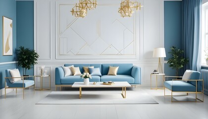 Photo interior modern design room 3d illustration