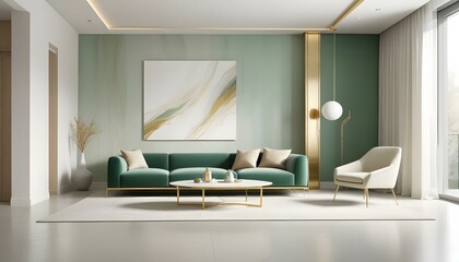 Photo interior modern design room 3d illustration