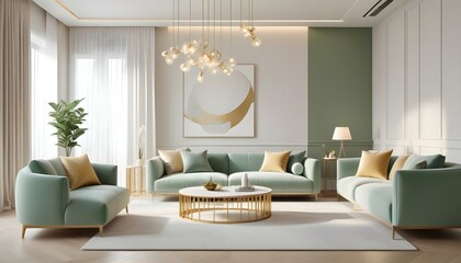 Photo interior modern design room 3d illustration