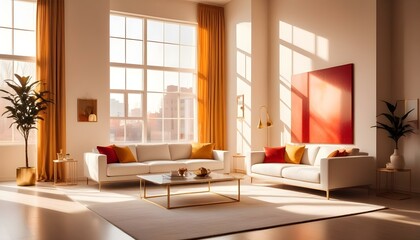 Photo interior modern design room 3d illustration