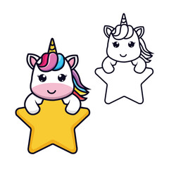 A Sweet Vector Illustration of a Unicorn