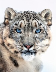 Snow Leopard Close-up Portrait