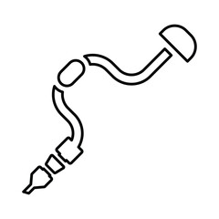 Brace drill icon. Outline vector.
