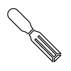 Chisel icon. Outline vector.