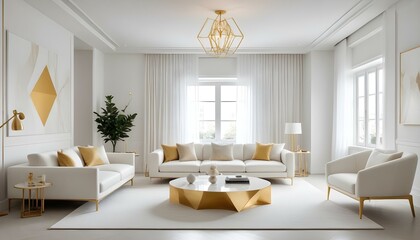 Fototapeta premium Photo interior modern design room 3d illustration