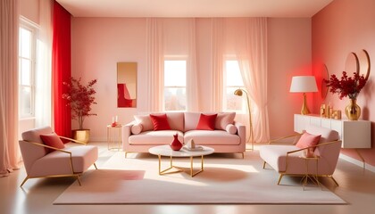 Photo interior modern design room 3d illustration