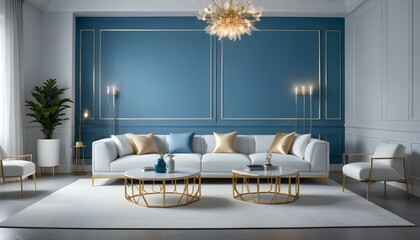 Photo interior modern design room 3d illustration