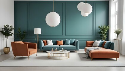 Photo interior modern design room 3d illustration
