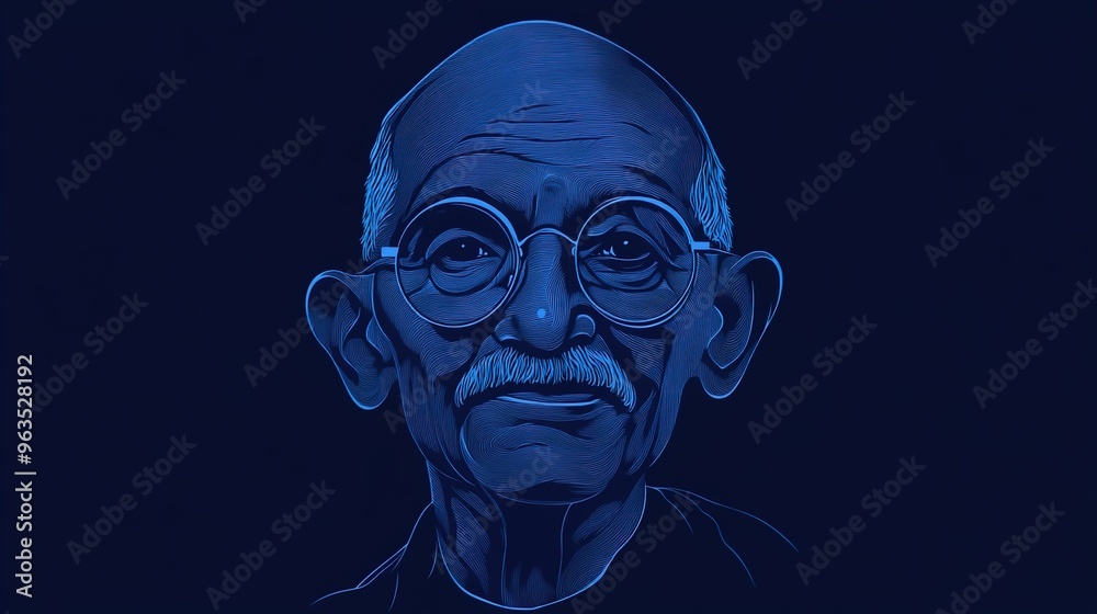 Wall mural 2nd October- gandhi jayanti vector  illustration.vector