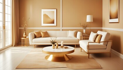 Fototapeta premium Photo interior modern design room 3d illustration