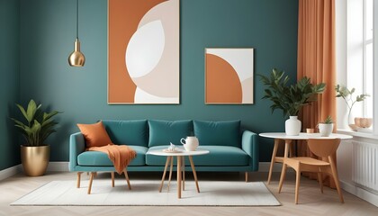 Photo interior modern design room 3d illustration