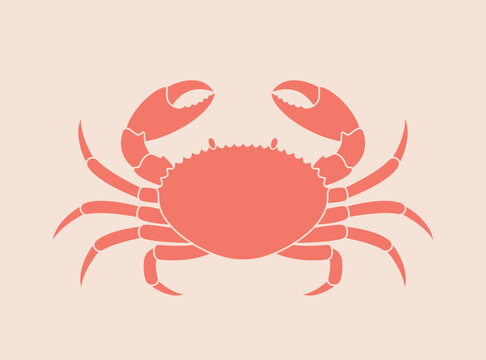 recommend clip art: Crab silhouette. Isolated crab on white background