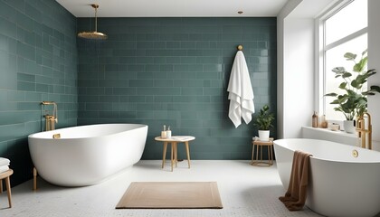 Photo interior modern design room 3d illustration